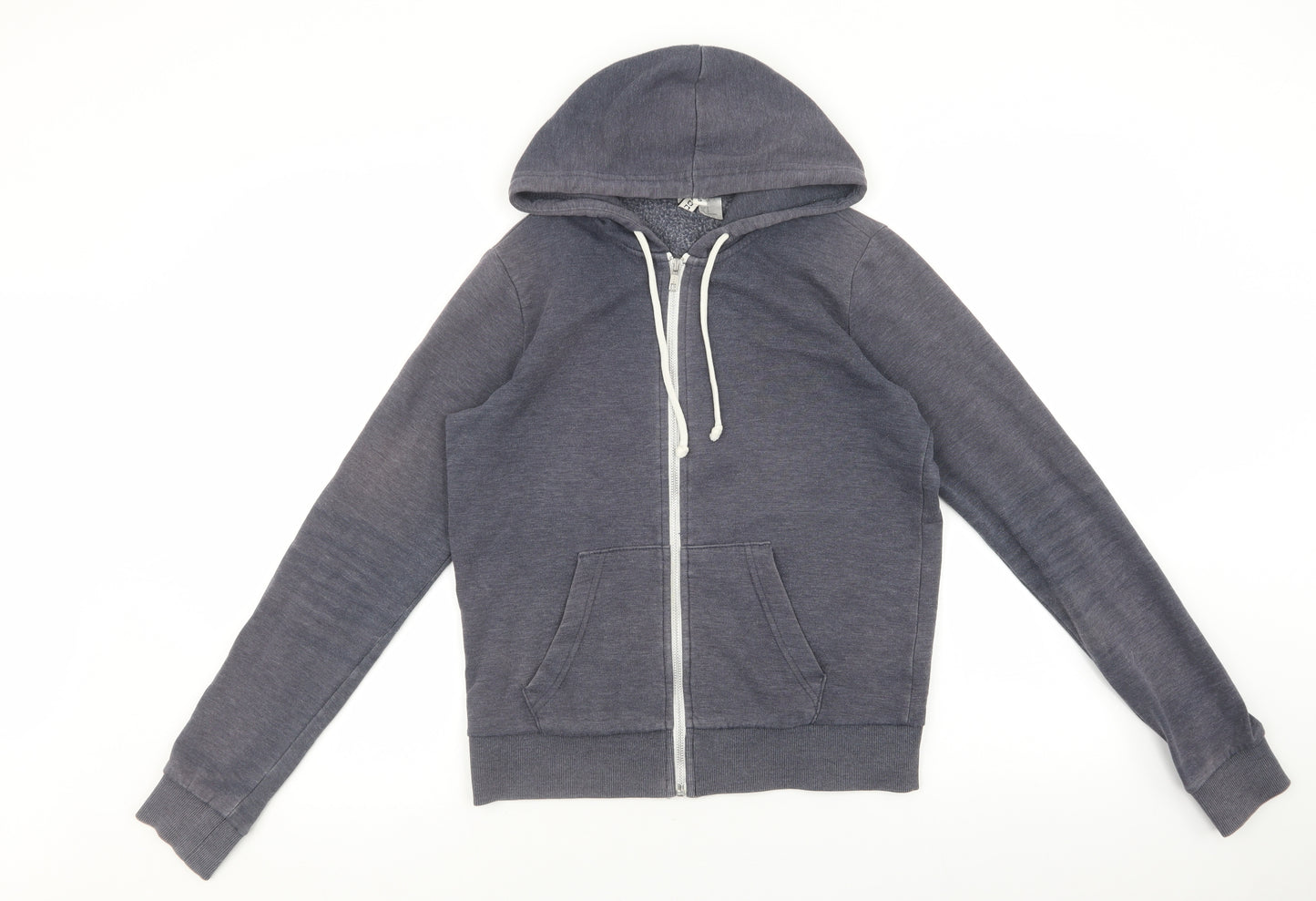 Divided by H&M Womens Blue Cotton Full Zip Hoodie Size S Zip