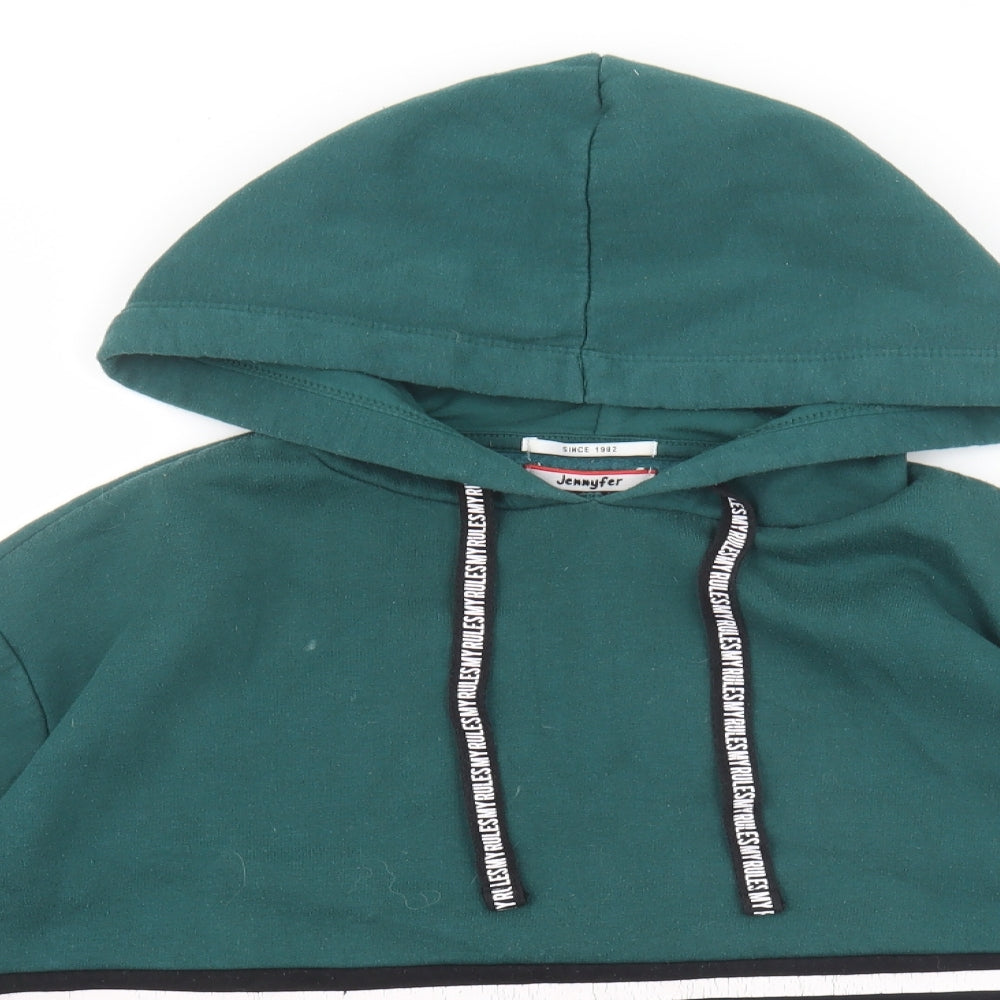 Jennyfer Womens Green Cotton Pullover Sweatshirt Size XS Pullover - My Rules