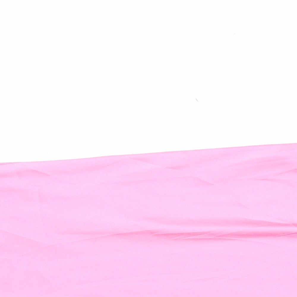 Topshop Womens Pink Polyester Slip Dress Size 10 V-Neck Pullover