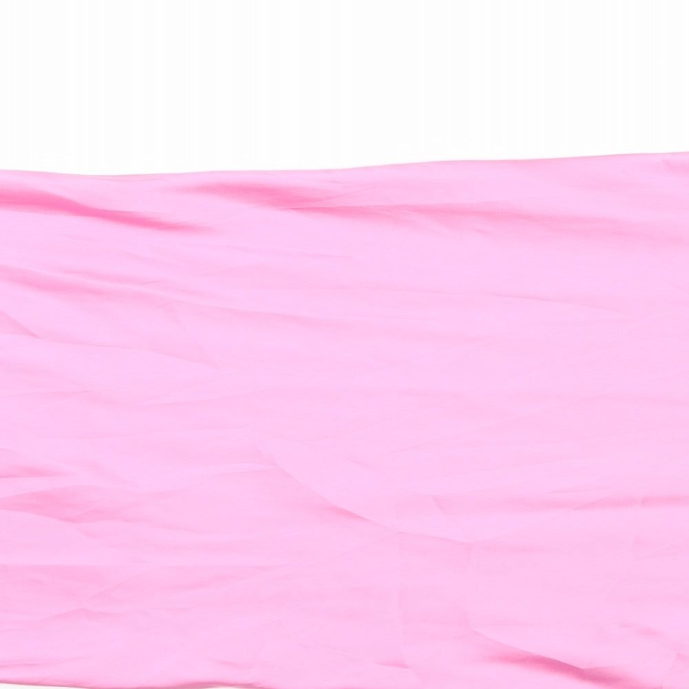 Topshop Womens Pink Polyester Slip Dress Size 10 V-Neck Pullover