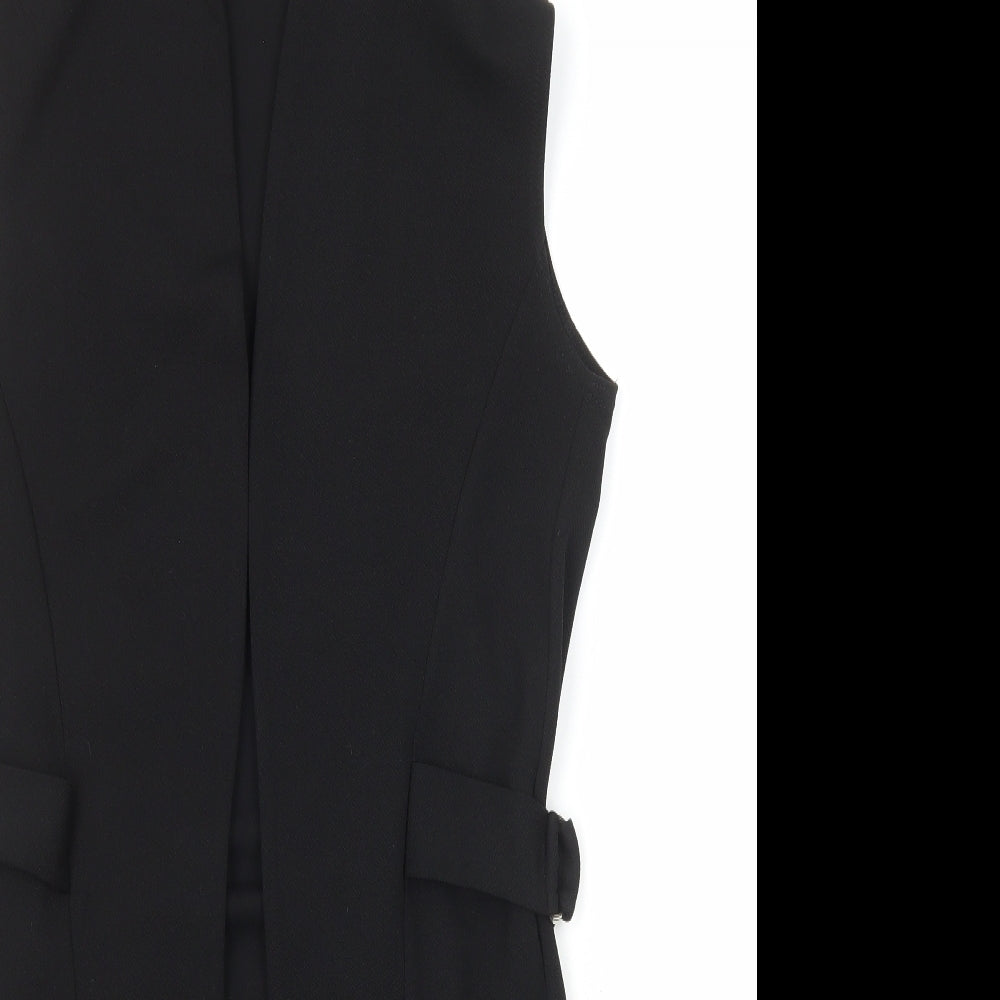 Quiz Womens Black Jacket Waistcoat Size 8