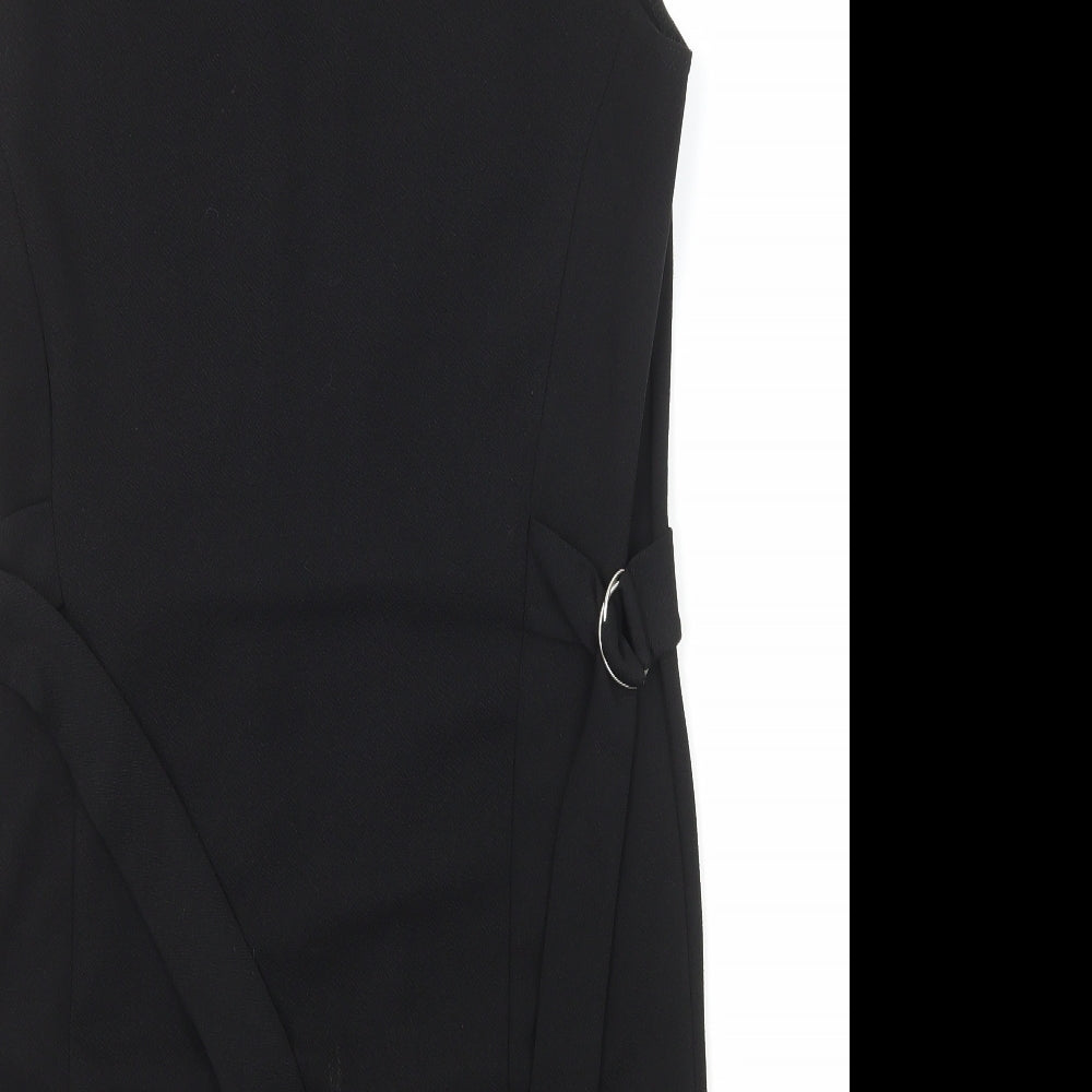 Quiz Womens Black Jacket Waistcoat Size 8