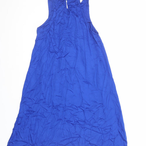 Indigo & Rose Womens Blue Viscose A-Line Size S High Neck Pullover