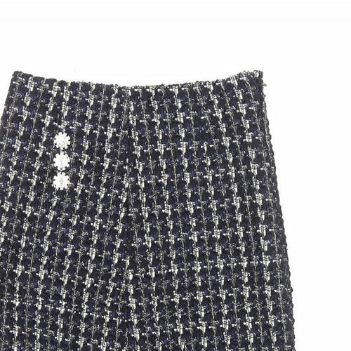 Preworn Womens Multicoloured Polyester Straight & Pencil Skirt Size M Zip