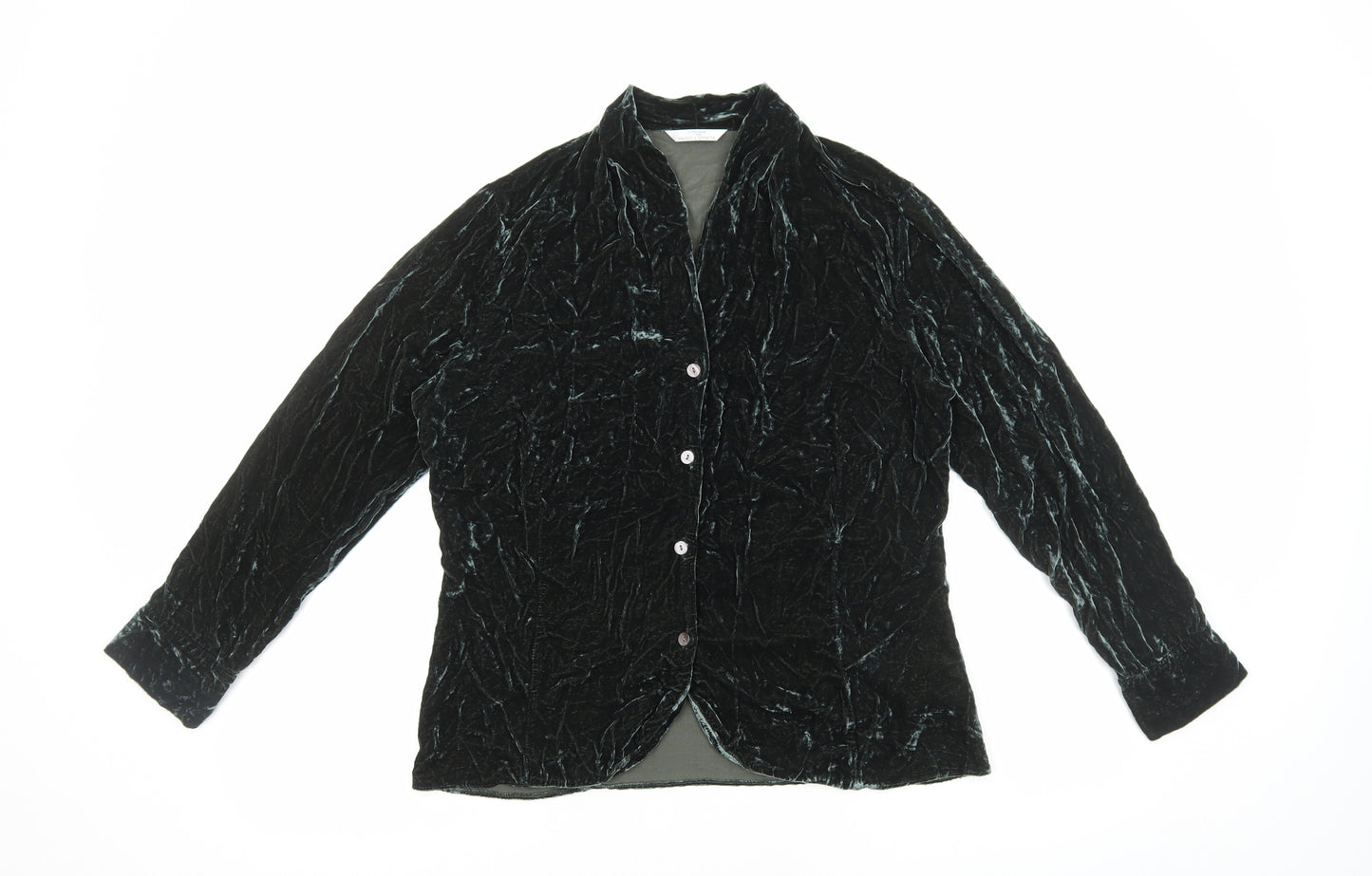 Marks and Spencer Womens Green Jacket Size 16 Button