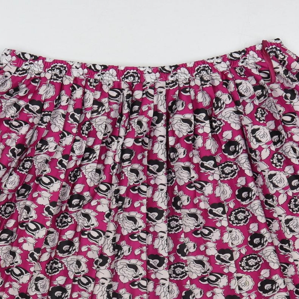 Citilites Womens Purple Floral Polyester Flare Skirt Size 22