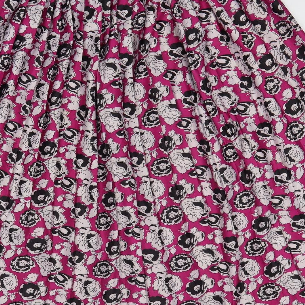 Citilites Womens Purple Floral Polyester Flare Skirt Size 22