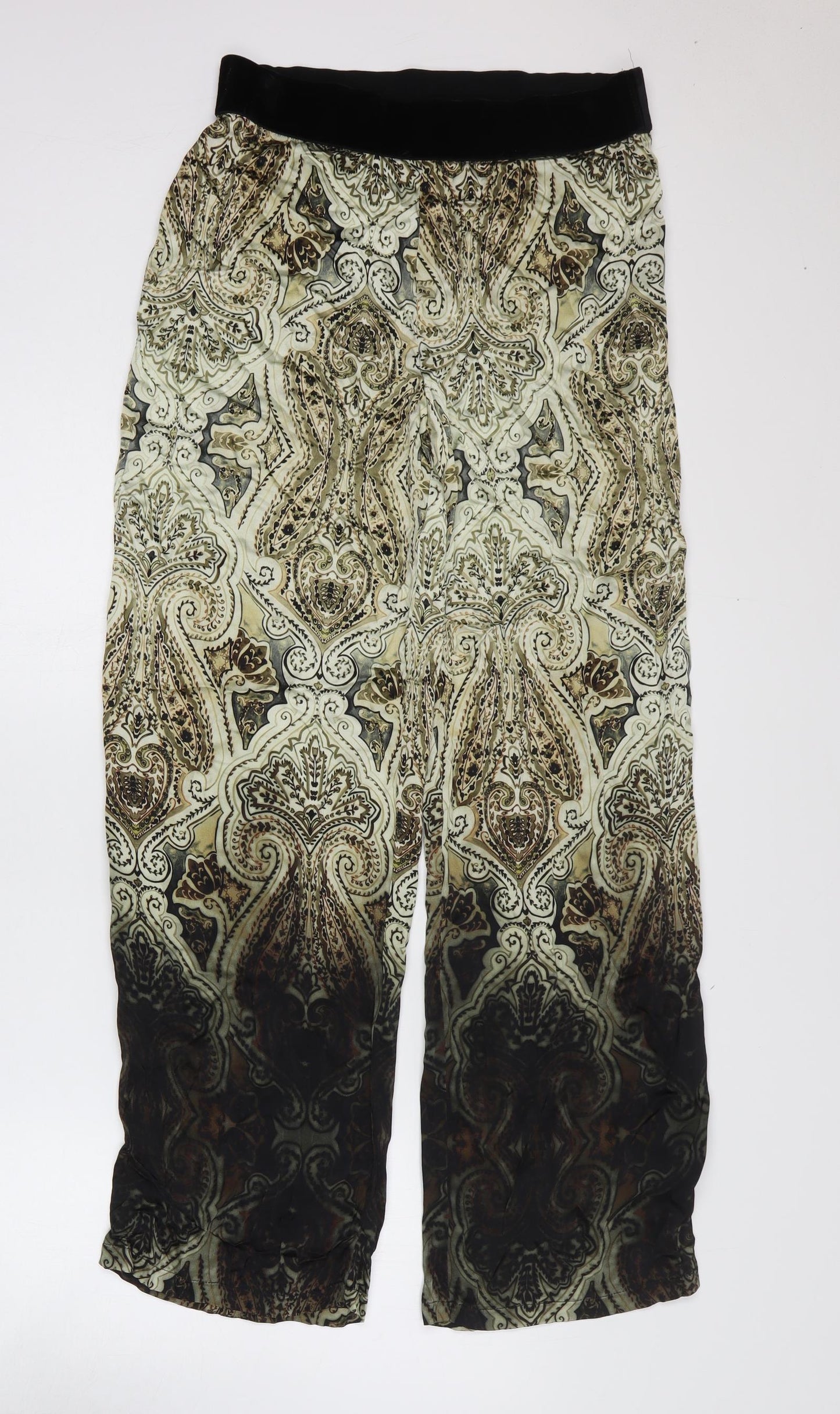 Godske Womens Multicoloured Geometric Viscose Trousers Size 12 L30 in Regular