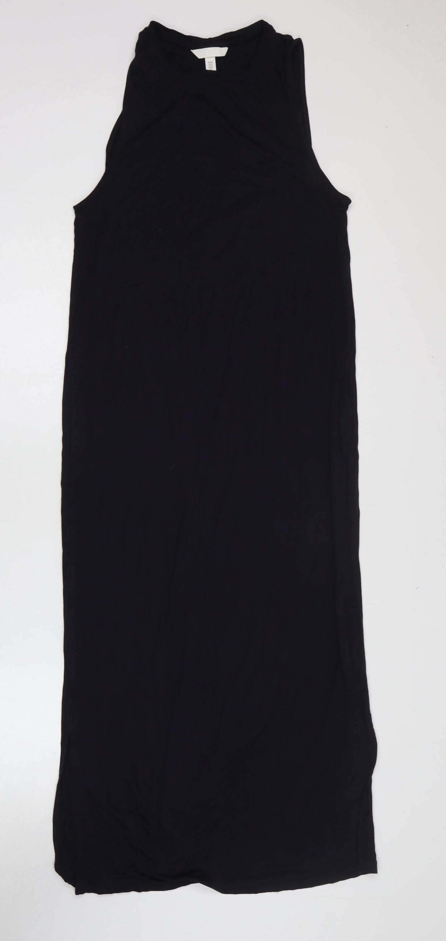 H&M Womens Blue Viscose Tank Dress Size M Round Neck Pullover