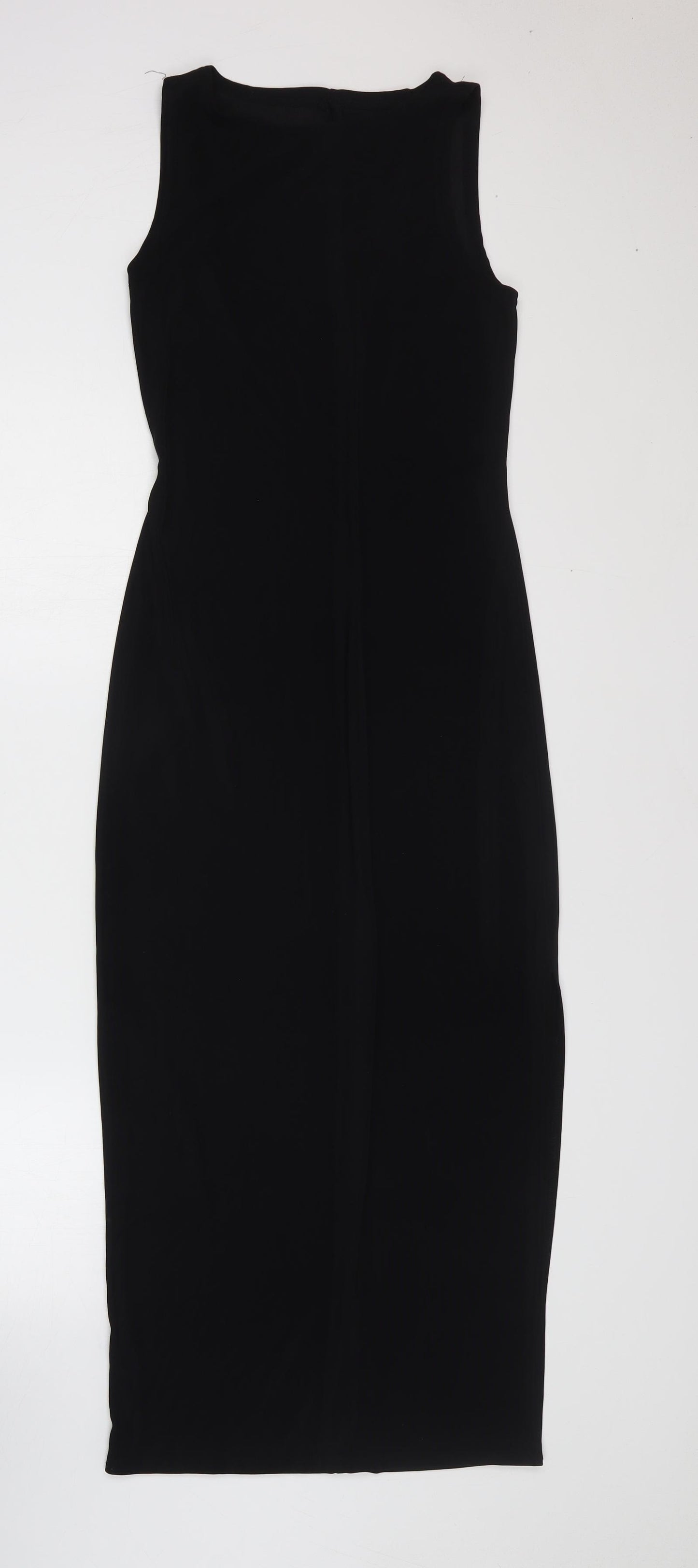 City Triangles Womens Black Polyester Tank Dress Size L Round Neck Pullover