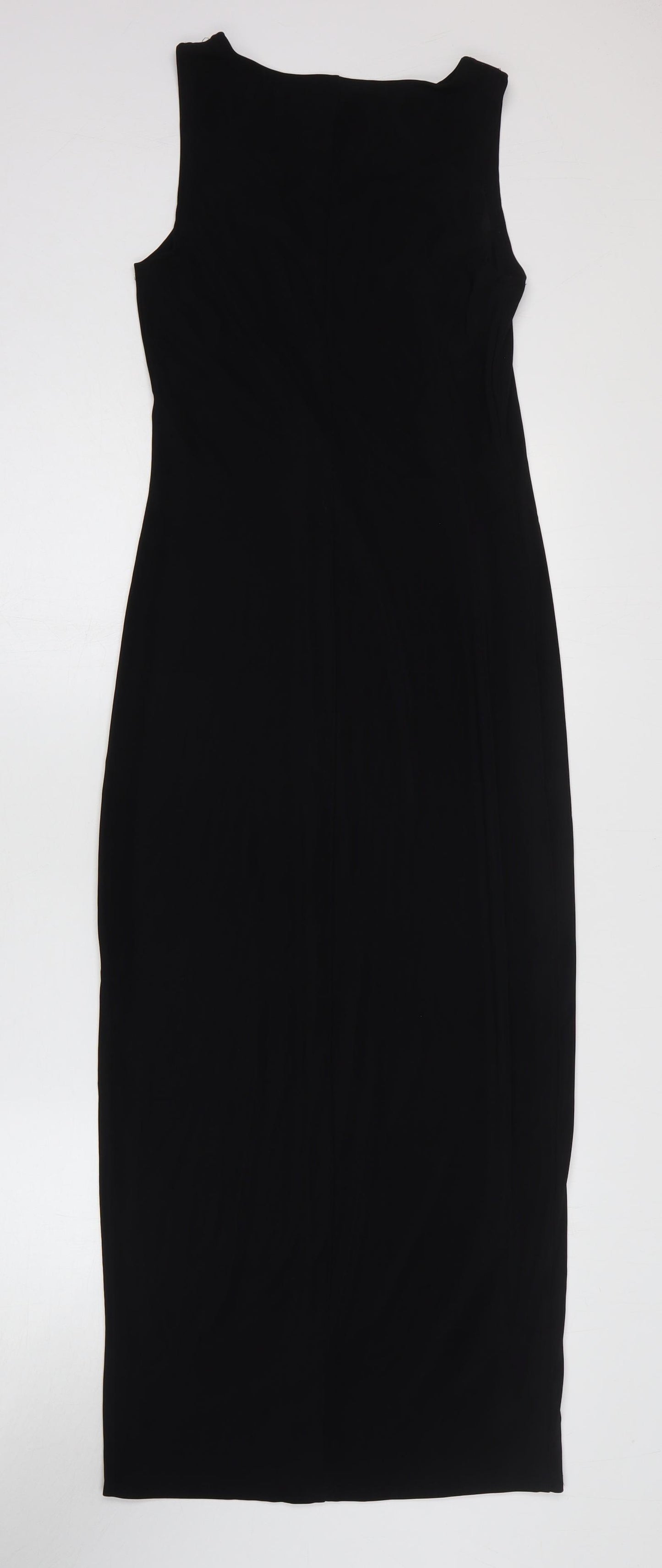 City Triangles Womens Black Polyester Tank Dress Size L Round Neck Pullover