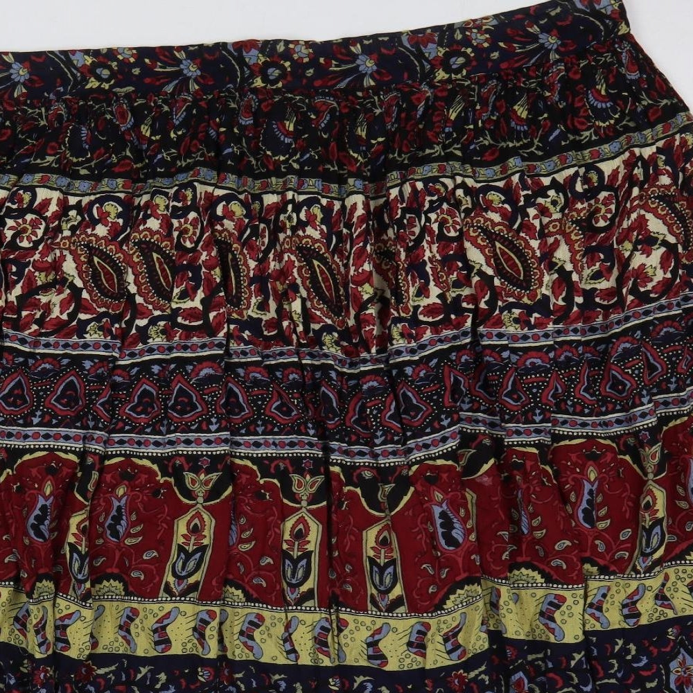 Sag Harbor Womens Multicoloured Geometric Rayon Flare Skirt Size L
