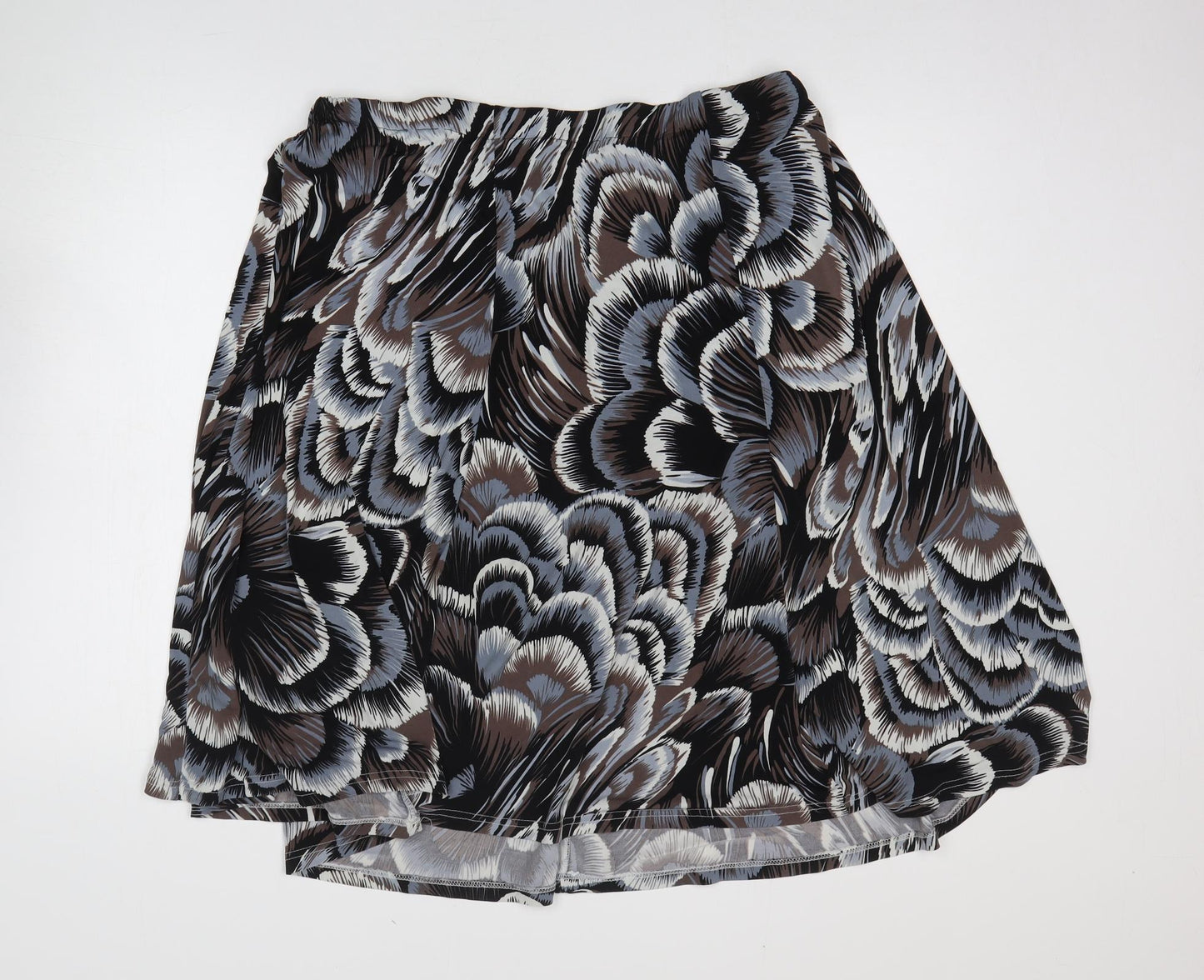 Bonmarché Womens Multicoloured Geometric Polyester Flare Skirt Size 24