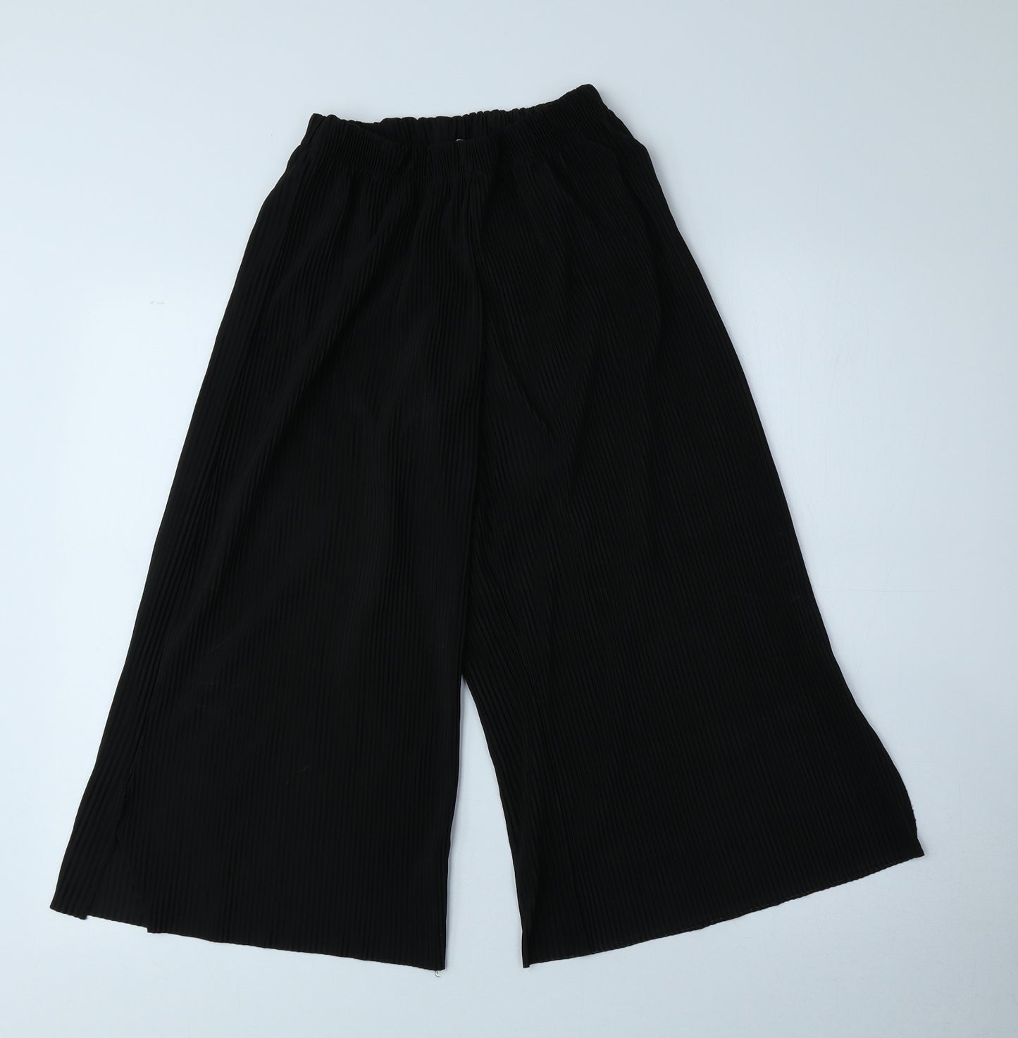 ASOS Womens Black Polyester Cropped Trousers Size 8 L20 in Regular