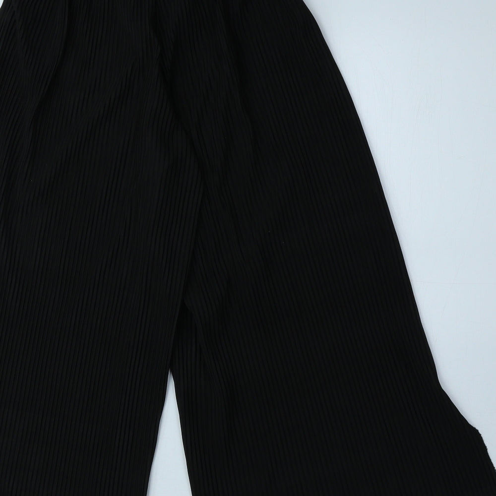 ASOS Womens Black Polyester Cropped Trousers Size 8 L20 in Regular