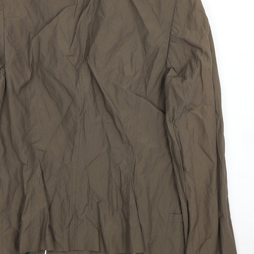 Esprit Womens Brown Jacket Blazer Size 10 Button