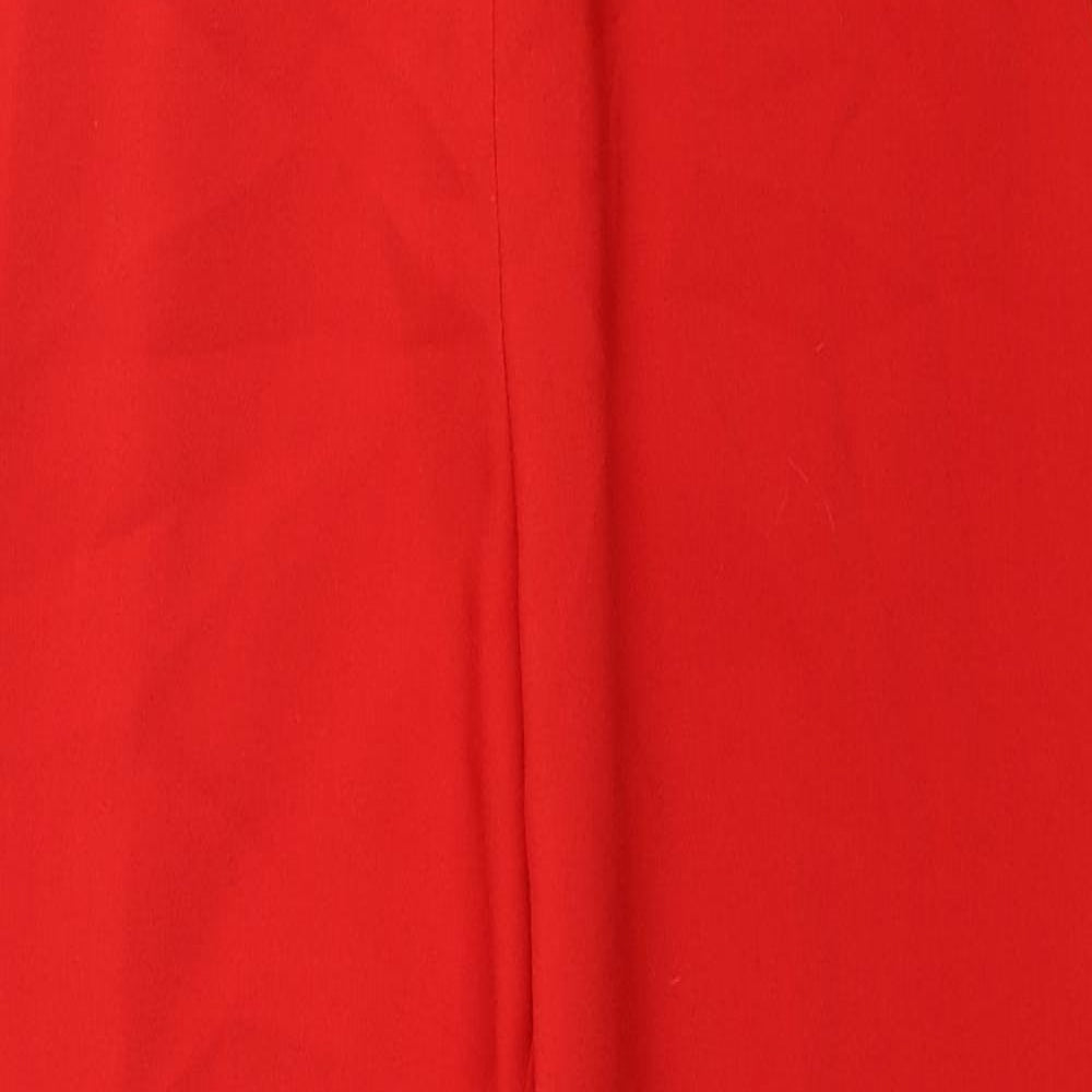 Zara Womens Red Polyester Dress Pants Trousers Size M L25 in Regular