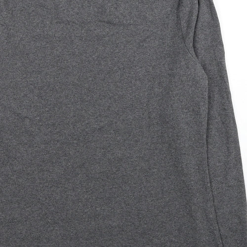 Papaya Womens Grey Cotton Jersey T-Shirt Size 10 Round Neck
