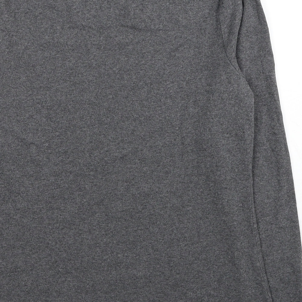 Papaya Womens Grey Cotton Jersey T-Shirt Size 10 Round Neck
