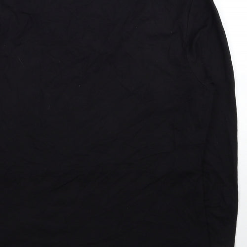 Pieces Womens Black Viscose Basic Blouse Size XS Scoop Neck