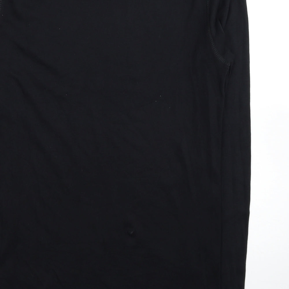 Tommy Hilfiger Mens Black Cotton T-Shirt Size M Round Neck