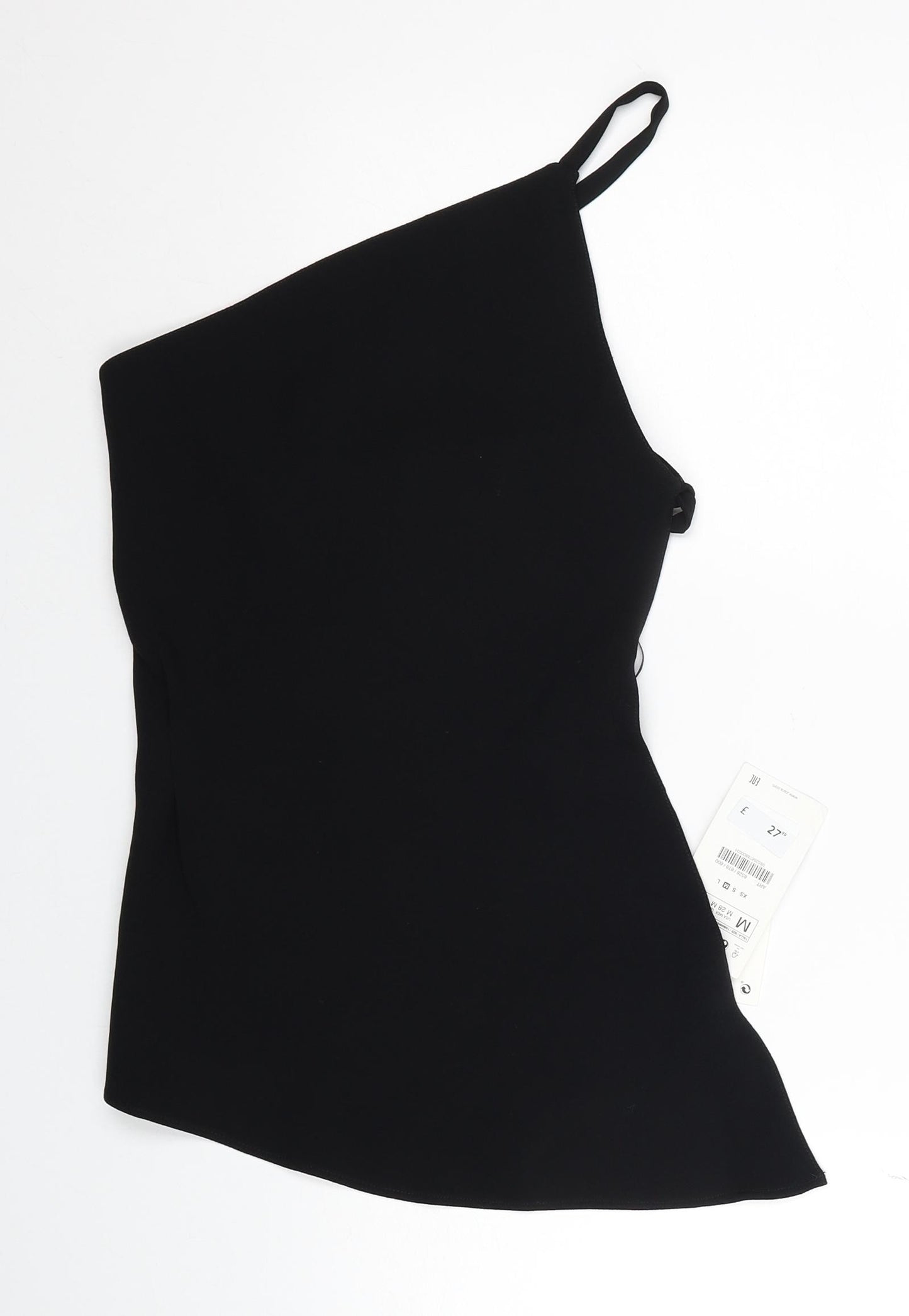 Zara Womens Black Polyester Wrap Blouse Size M Off the Shoulder