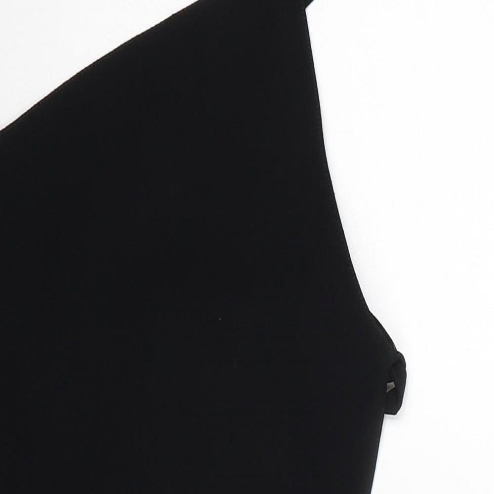 Zara Womens Black Polyester Wrap Blouse Size M Off the Shoulder