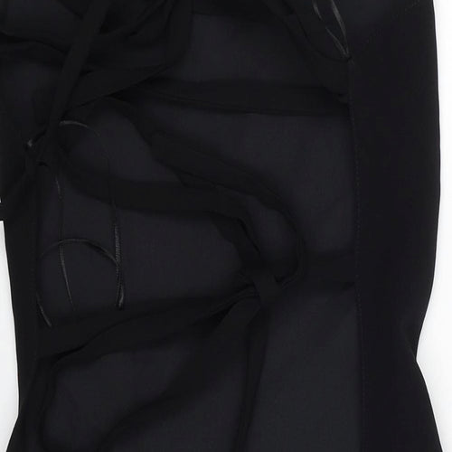 Zara Womens Black Polyester Wrap Blouse Size M Off the Shoulder