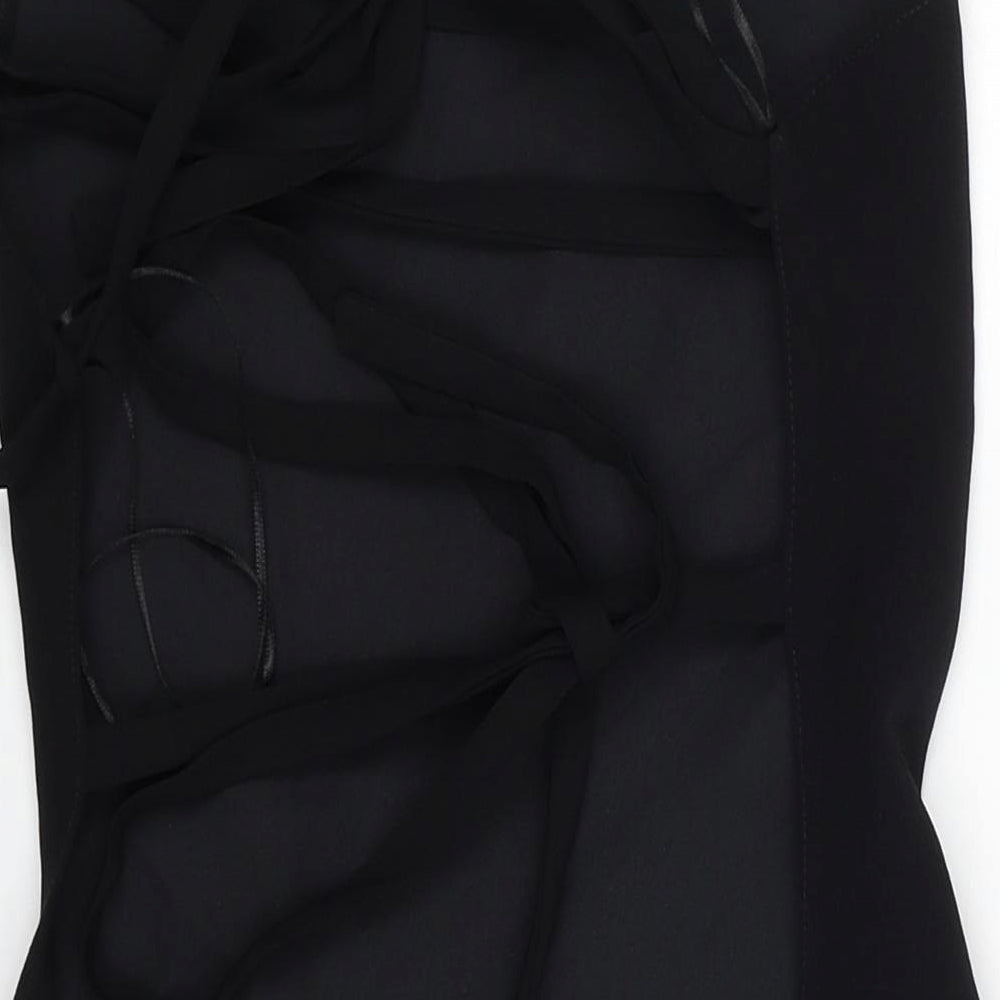 Zara Womens Black Polyester Wrap Blouse Size M Off the Shoulder