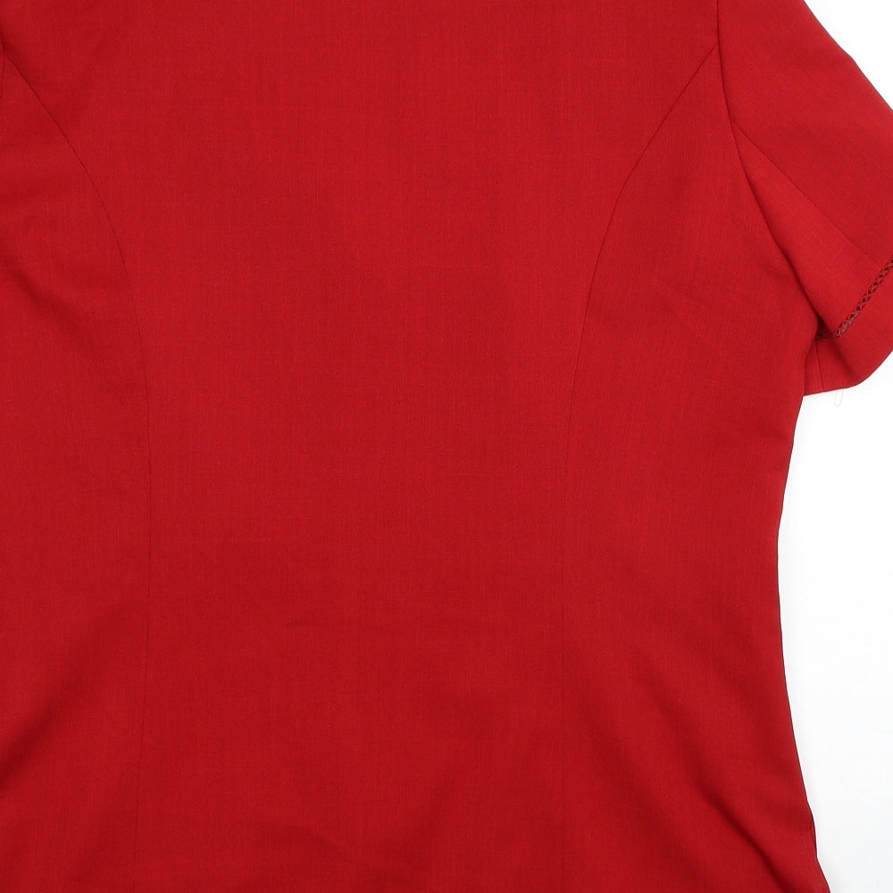 Bonmarché Womens Red Jacket Blazer Size 20 Button