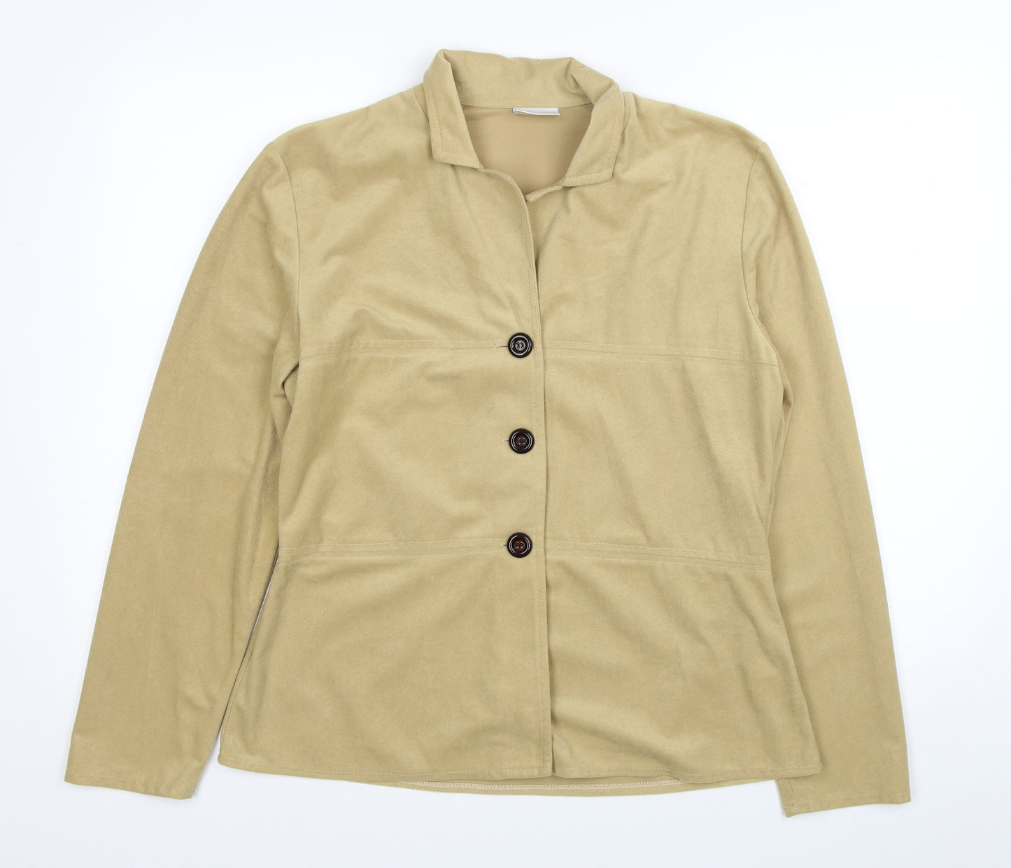 New Look Womens Beige Jacket Size 14 Button