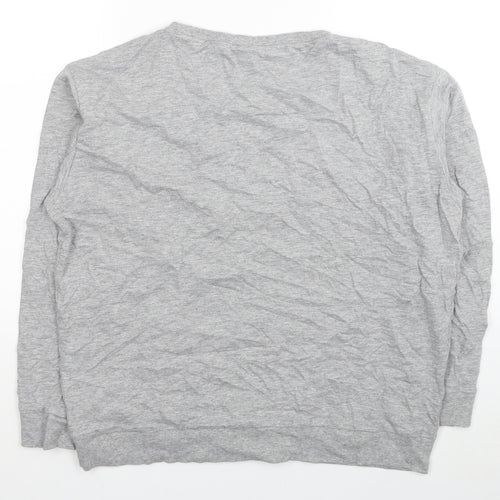 Divided by H&M Womens Grey Cotton Pullover Sweatshirt Size M Pullover - For Real
