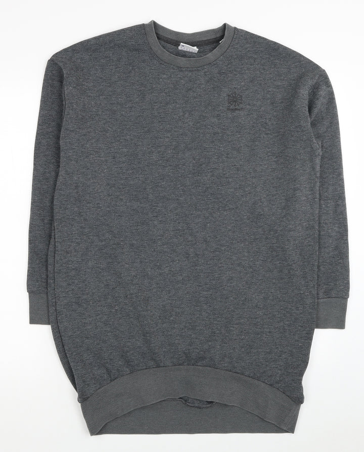 Reebok Womens Grey Polyester Tunic Sweatshirt Size 8 Pullover - Size 8-10