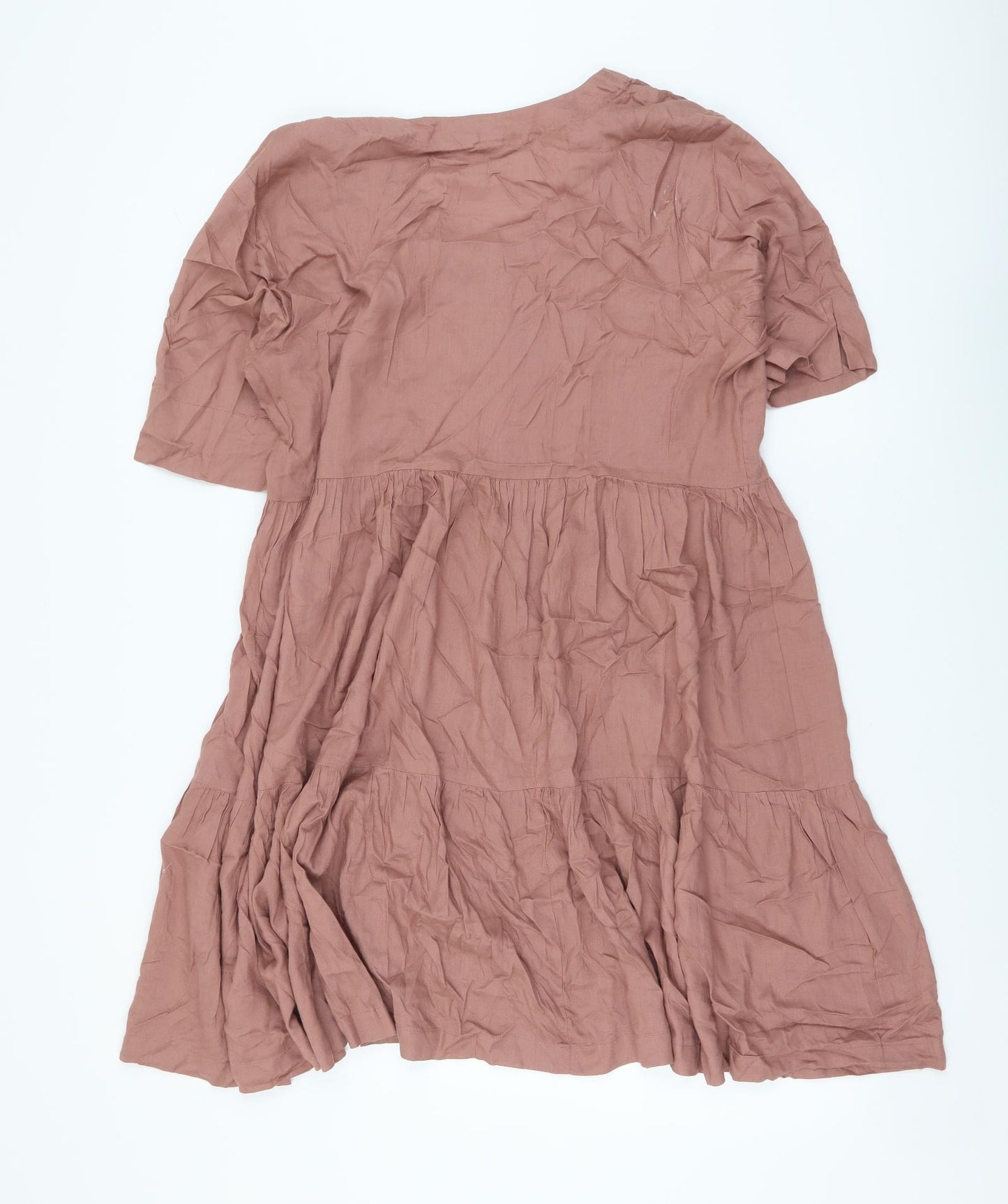 Bombay Paisley Womens Pink Floral Cotton A-Line Size XL V-Neck Pullover