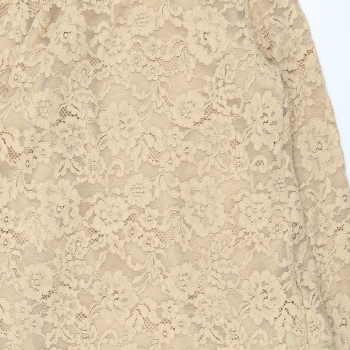 Top Shop Womens Beige Jacket Coatigan Size 10 Button