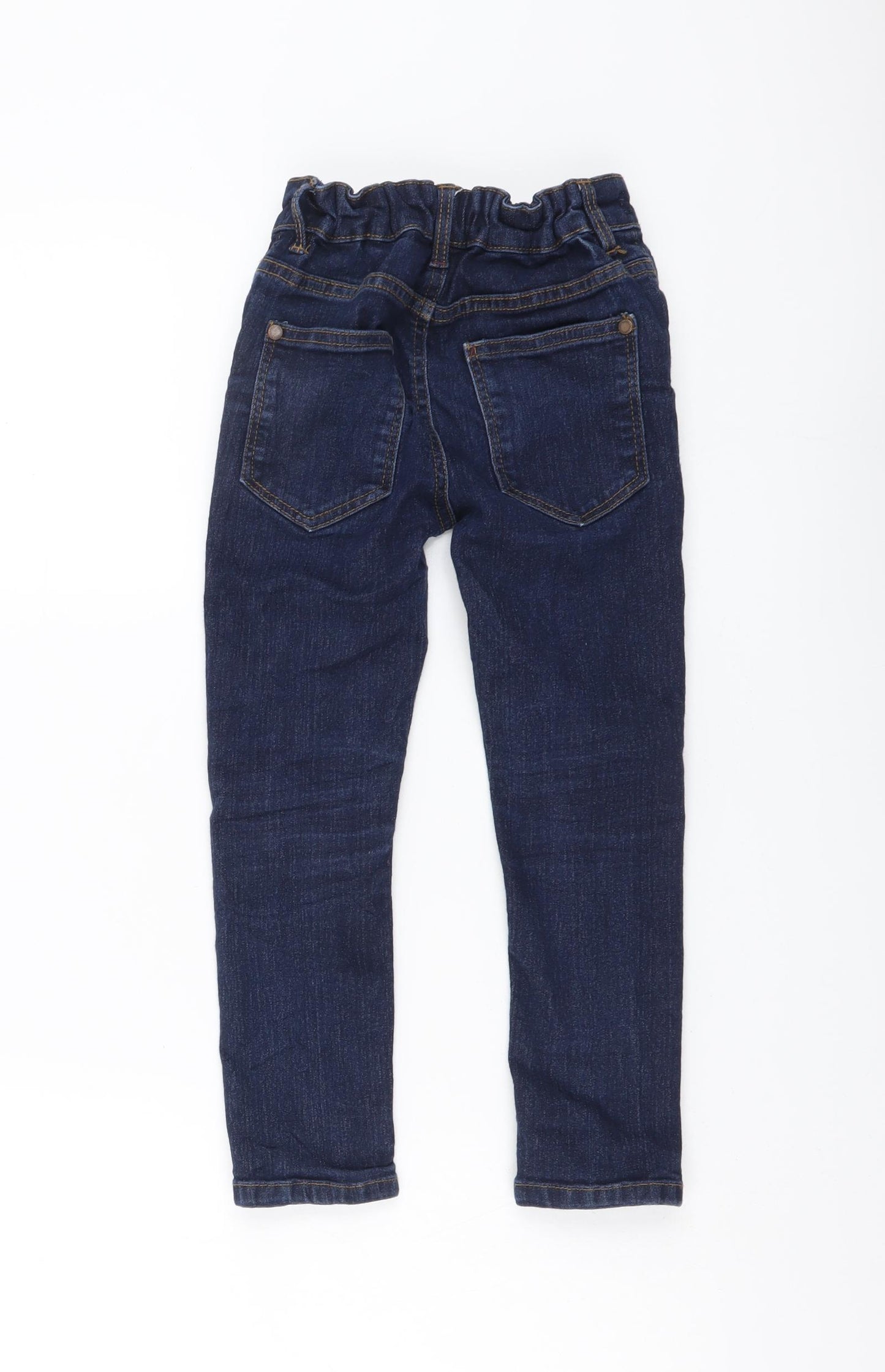 NEXT Boys Blue Cotton Skinny Jeans Size 6 Years Regular Button