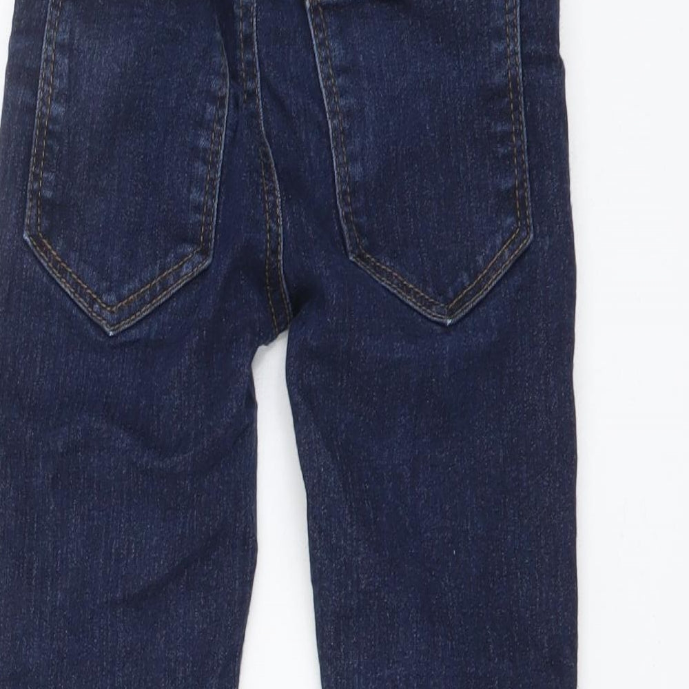NEXT Boys Blue Cotton Skinny Jeans Size 6 Years Regular Button
