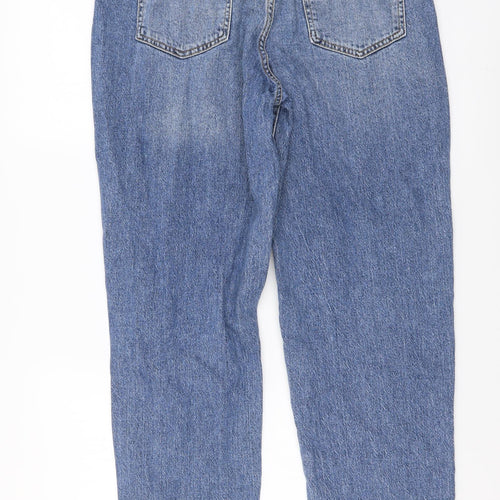 New Look Womens Black Cotton Straight Jeans Size 12 L29 in Regular Button