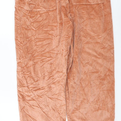 Autograph Womens Orange Cotton Tapered Jeans Size 14 L25 in Regular Button
