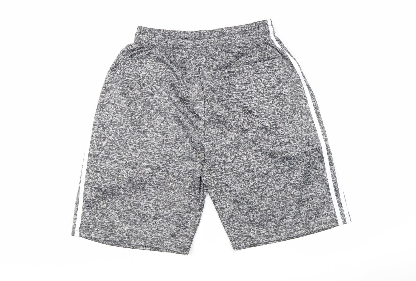 Yaroli Mens Grey Polyester Sweat Shorts Size XL L9 in Regular Drawstring