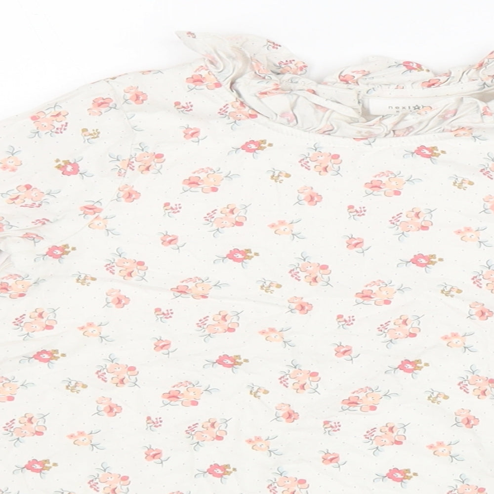 NEXT Girls White Cotton Bodysuit One-Piece Size 2-3 Years Button