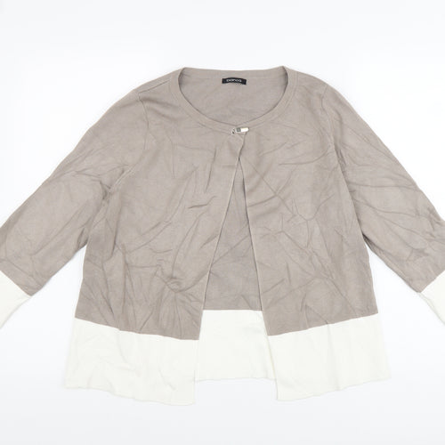 Blanca Womens Beige Round Neck Viscose Cardigan Jumper Size 10