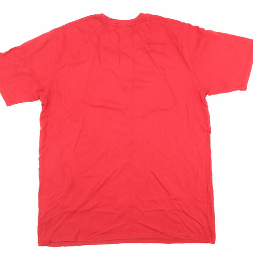 Dickies Mens Red Cotton T-Shirt Size 2XL Round Neck