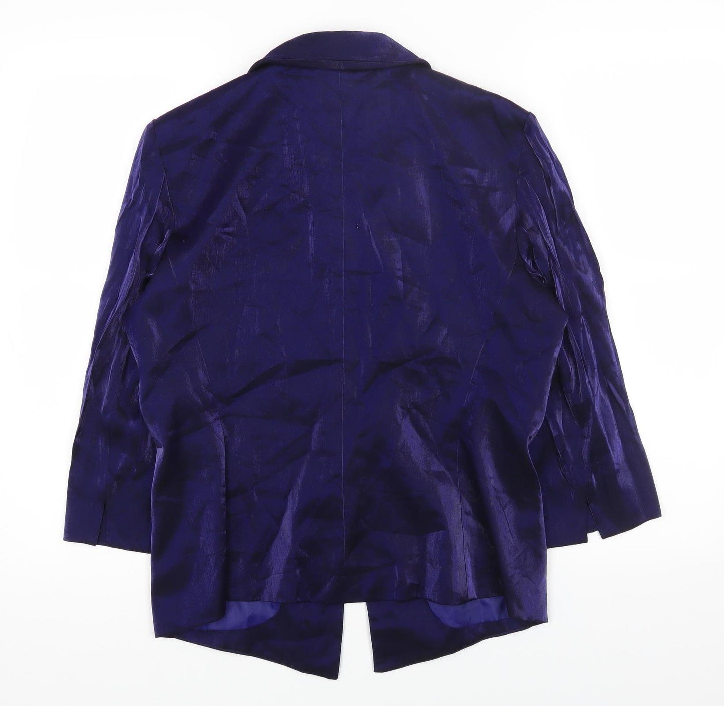 ALEX Womens Black Jacket Blazer Size 12 Button