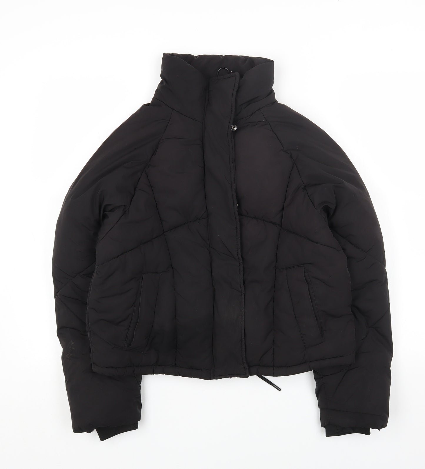 Topshop Womens Black Puffer Jacket Jacket Size 6 Zip