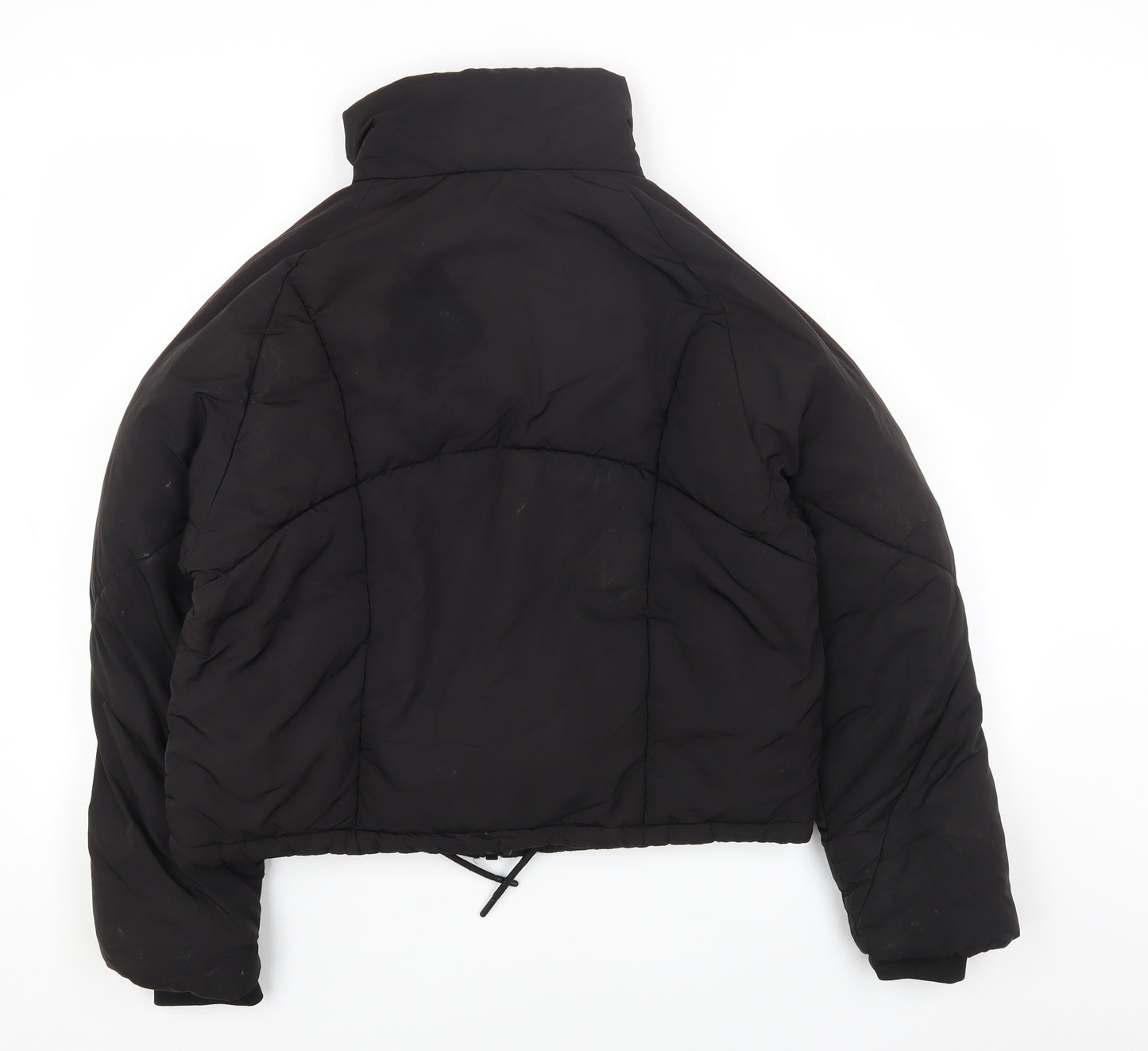 Topshop Womens Black Puffer Jacket Jacket Size 6 Zip