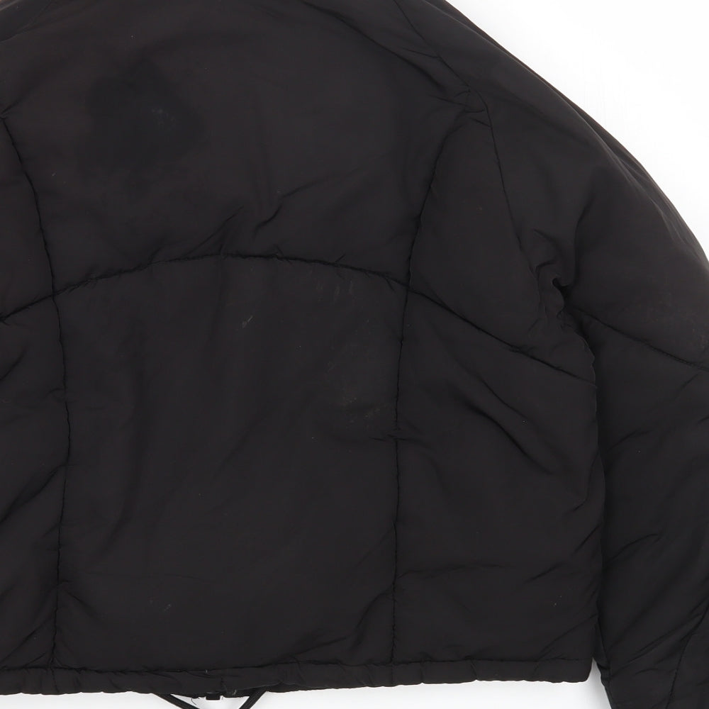 Topshop Womens Black Puffer Jacket Jacket Size 6 Zip