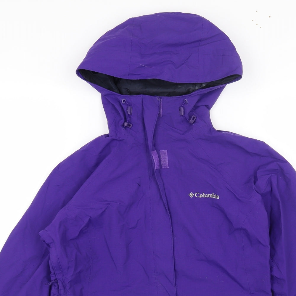 Columbia Womens Purple Rain Coat Coat Size S Zip