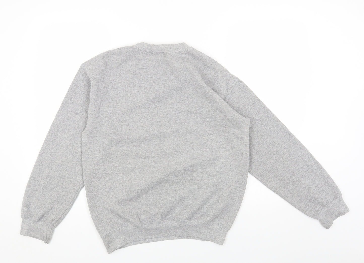 Missguided Womens Grey Round Neck Cotton Pullover Jumper Size S - West Coast