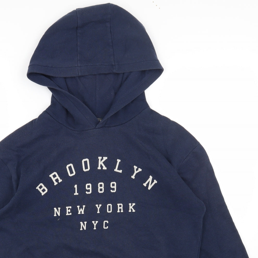 Primark Womens Blue Cotton Pullover Hoodie Size S Pullover